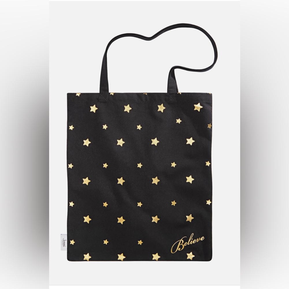 Jenni intimate “Believe” Black and Gold Star Tote Bag